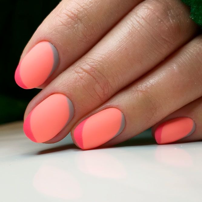 Matte Peach Nails