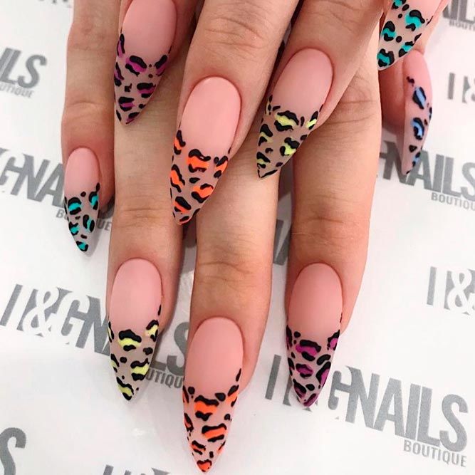 Wild Animal Style For Pointy Nails