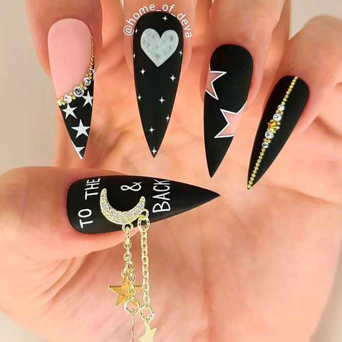 Lovely Pointy Nails Design