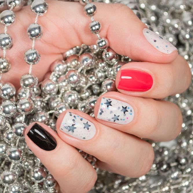 Winter Nails with Stars