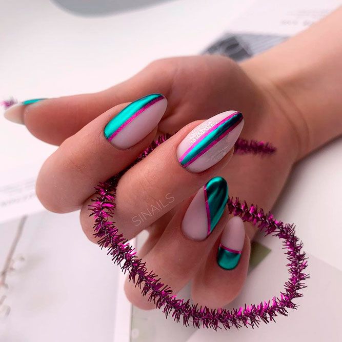 Winter Nail Designs With Thin Lines