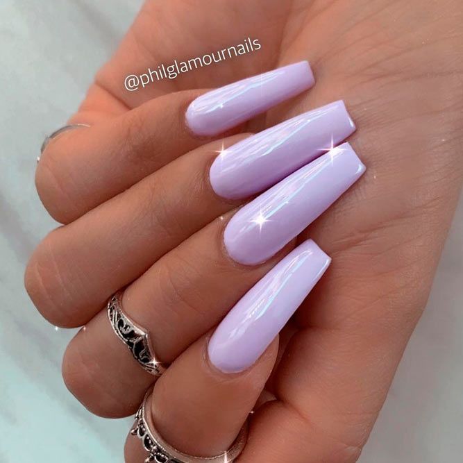 What Could Be More Feminine Than Lilac Ballerina Nails?