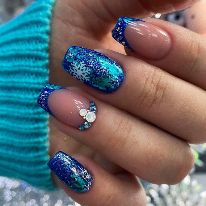 New Year Nails With Holo Accents