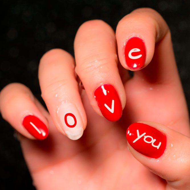 Love for Valentines Day Nails