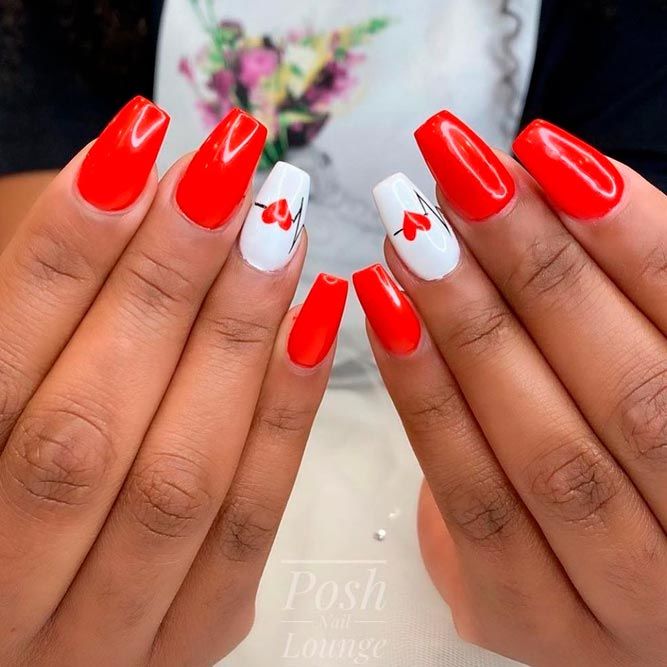 Valentines Day Nails with Pulse of Love