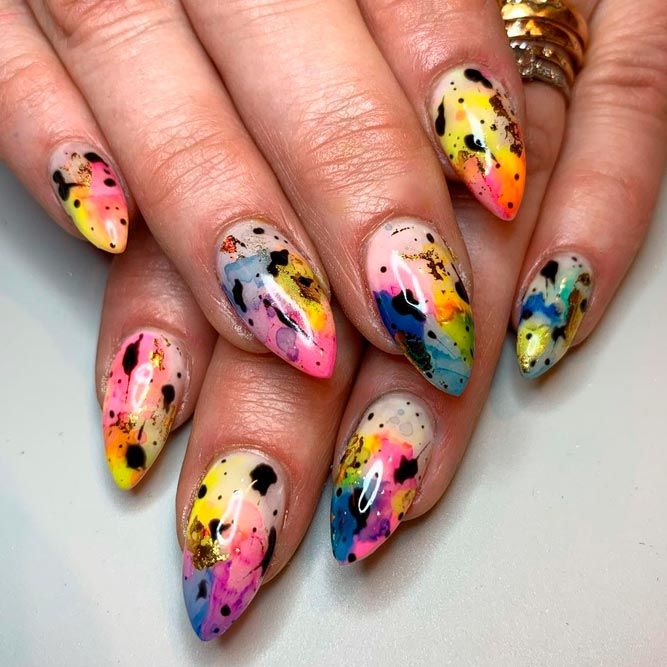 Cool Nail Art: Splatter Effect