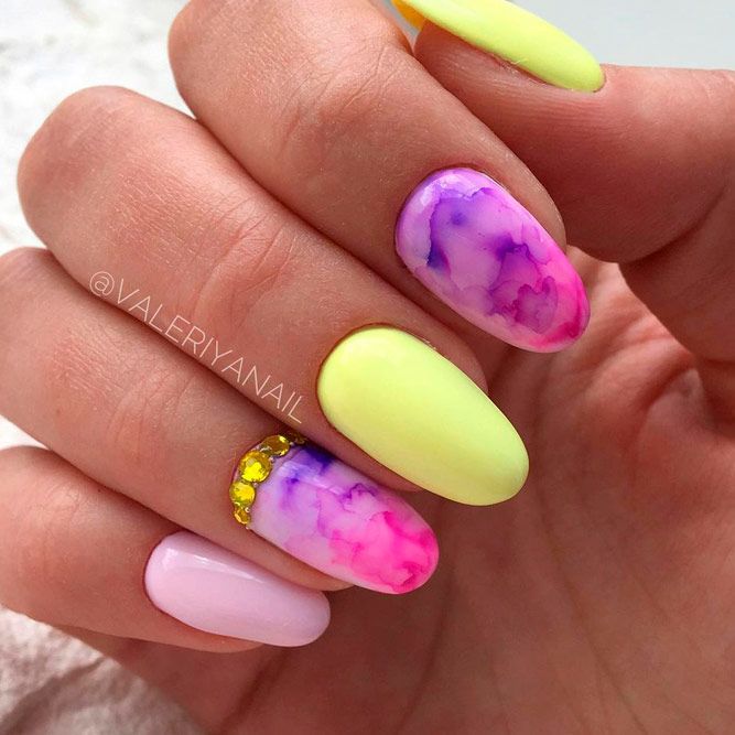 Watercolor Nail Art Designs