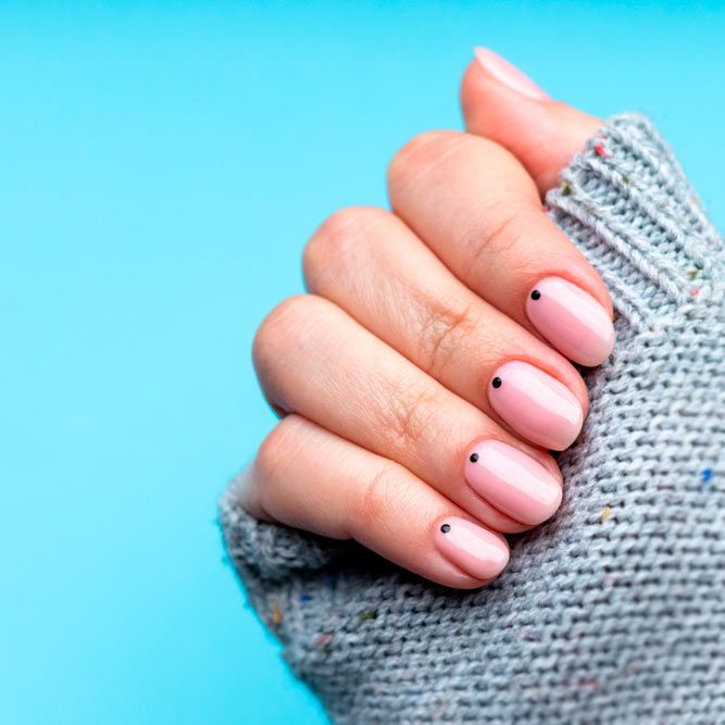 Polka Dots for Beige And Nude Nails