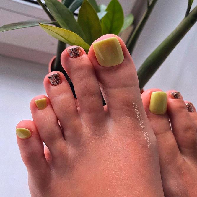 Toes Ideas With Yellow Aesthetic