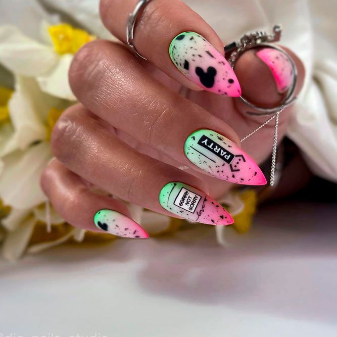 Gorgeous Stamping Pink Nail Art