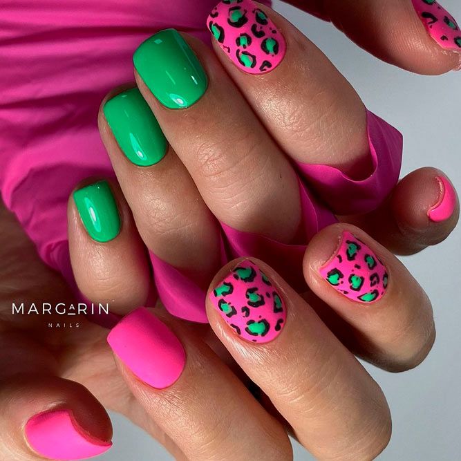 Matte Pink Acrylic Nails Art Designs
