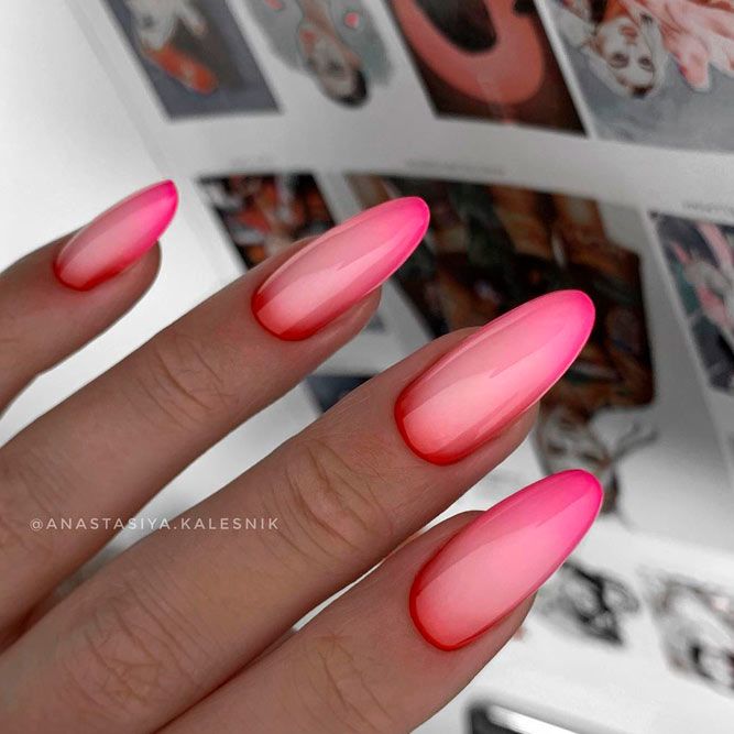 Ombre Ideas of Pink Nails