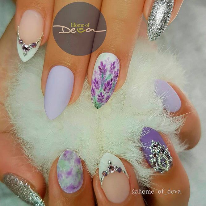 Matte Pastel Lavender Color Nails