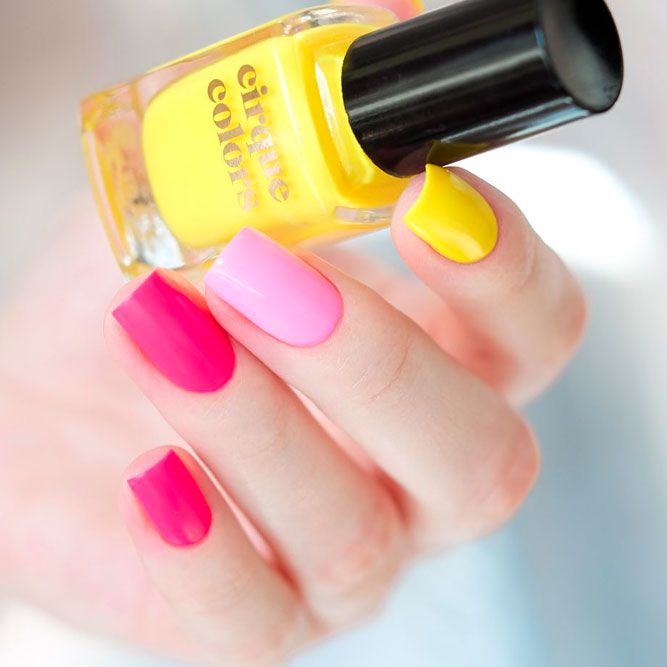 Rock The Bright Pink Hues For Spring Nails