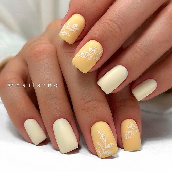 Yellow Nails Floral Designs