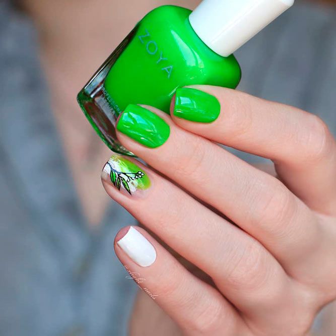 Magnificent Power Of Neon Green Nails