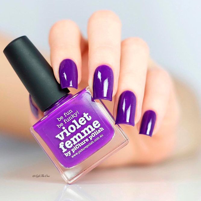 Purple Nails For Gorgeous Ladies