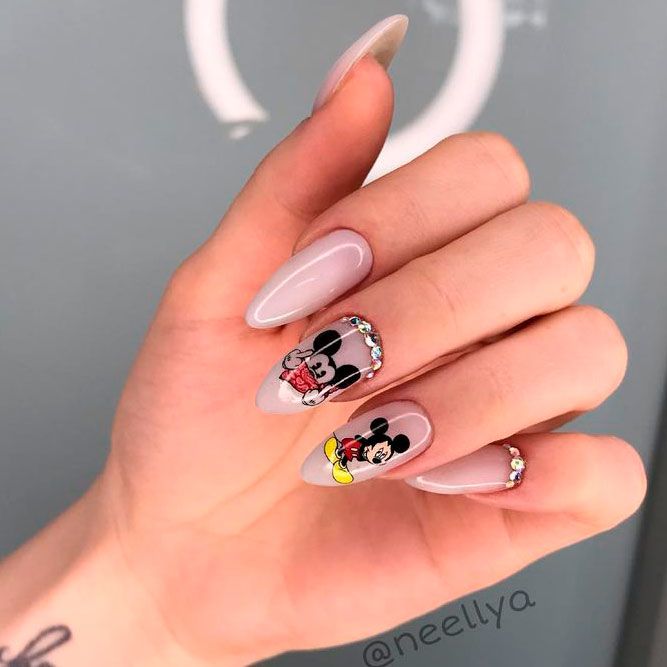 Disney Nails With A Delicate Accent