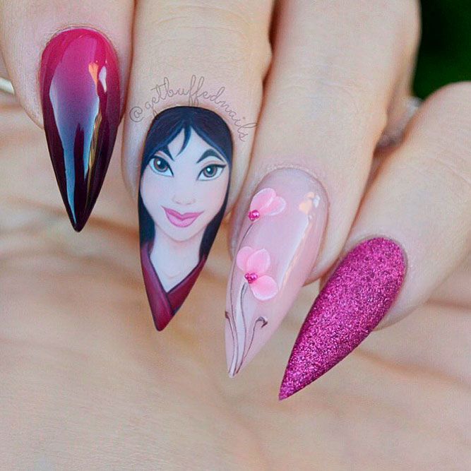 Mulan Disney Nails