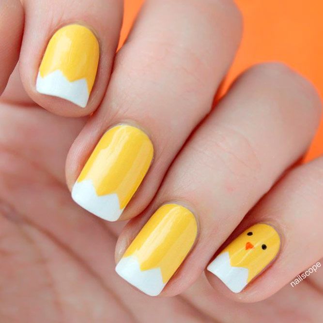 Chicken Easter Acrylic Nails