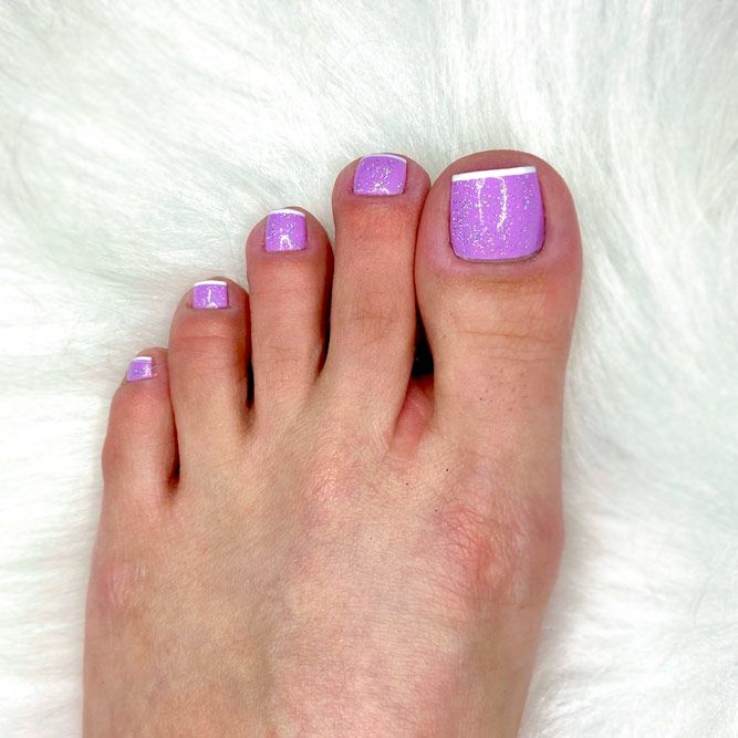 Colorful French Gel Pedicure