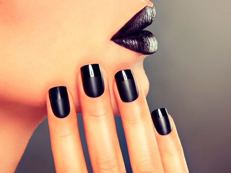 Top Most Creative Black Acrylic Nails Designs