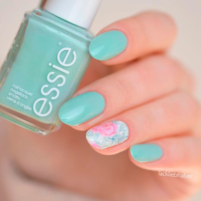 Floral Designs With Essie Nail Polish