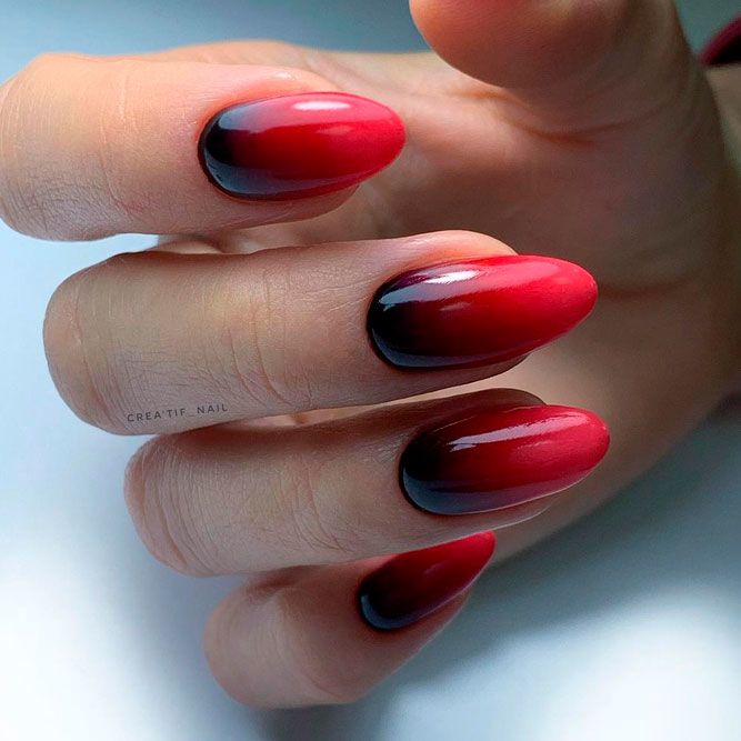 Red Ombre Nails Designs