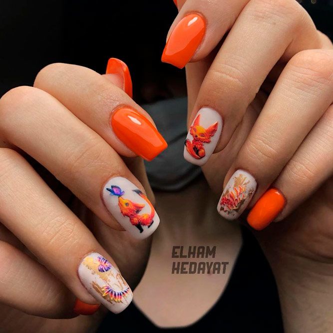 Cute Nail Ideas with Animals for Fall