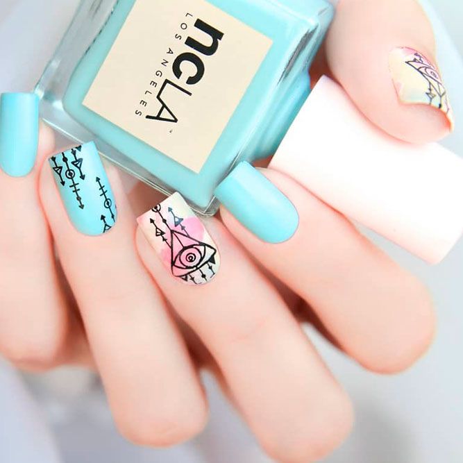 Dream Catcher Charming Nails In Light Blue Shades