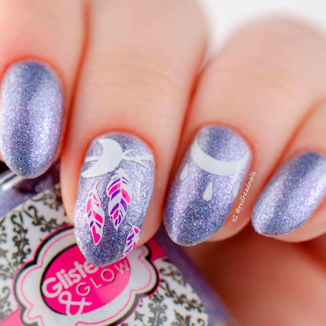 Dream Catcher Charming Nails In Purple
