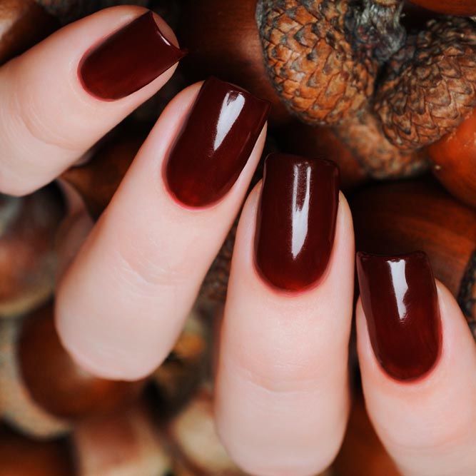 Red Brown Nails