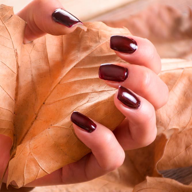 Fall Red Brown Nails