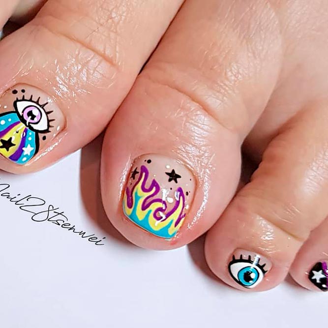 Abstract Pedicure Ideas