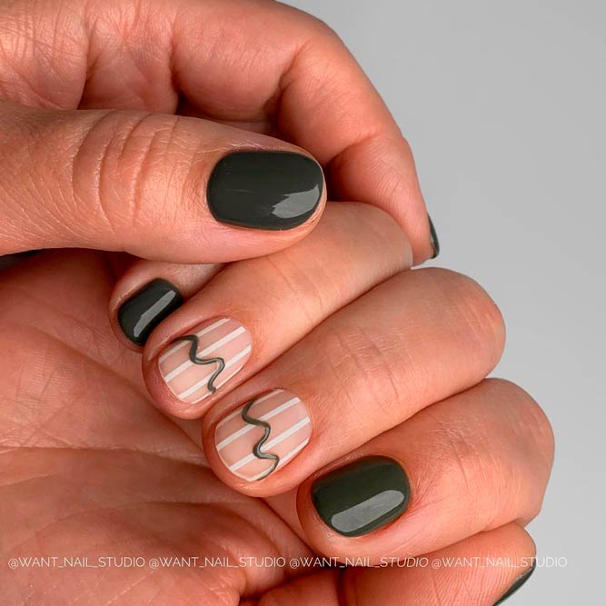 strip nail designs for short nails