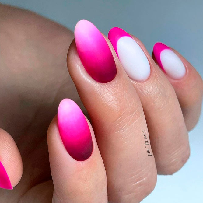 Matte Ombre Light Pink Nails