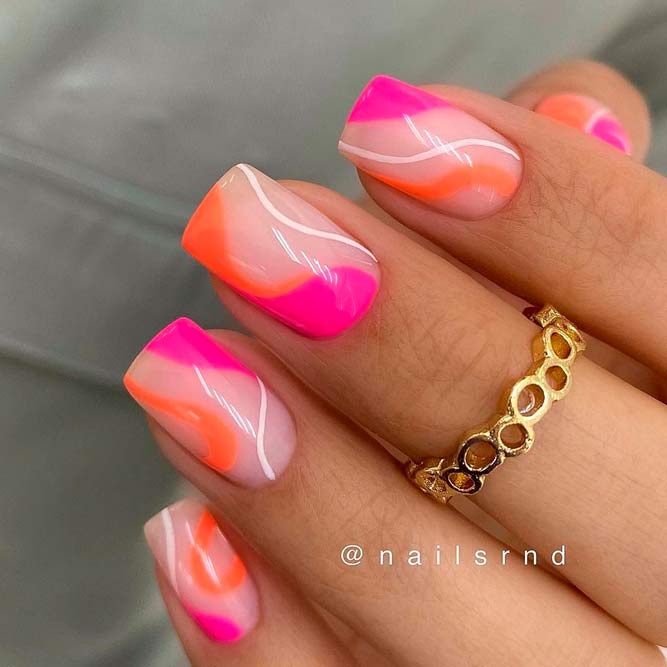 Cute Abstract Pink Nail Ideas