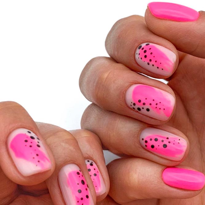 Abstract Pink Nail Ideas