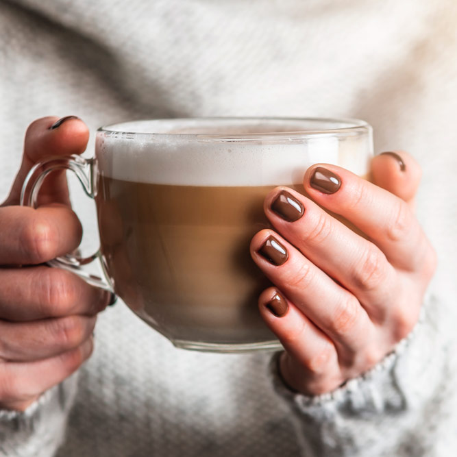 Brown Nails On Coffee Cup Images