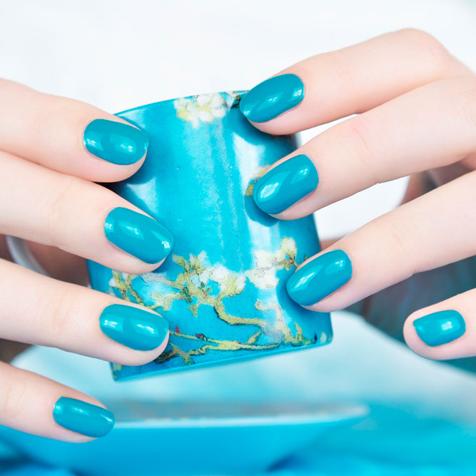 Coffee or Tea Cup Pictures With Bright Color Nails