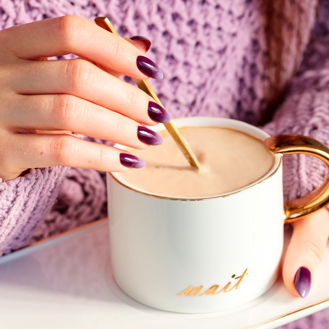 Coffee or Tea Cup Pictures With Ombre Nails
