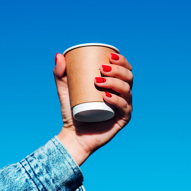 Trendy Coffee Cup Images Color Nails