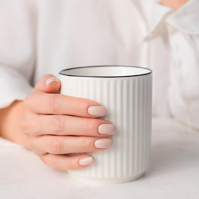 Coffee Manicures Images On The Table