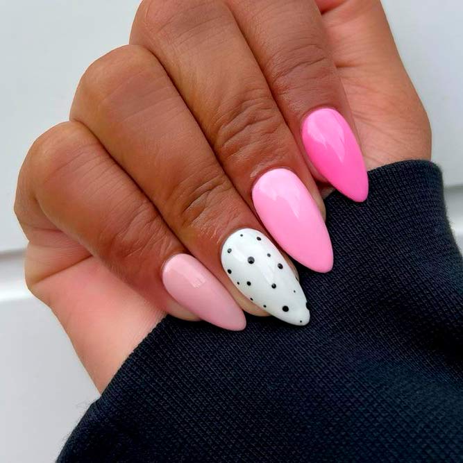 Full Hands Pink Ombré Nails