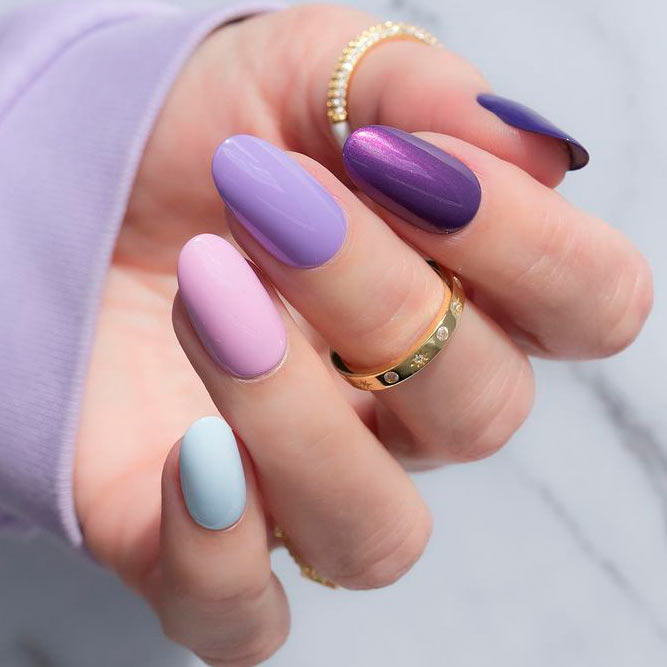 Purple Ombré Nails