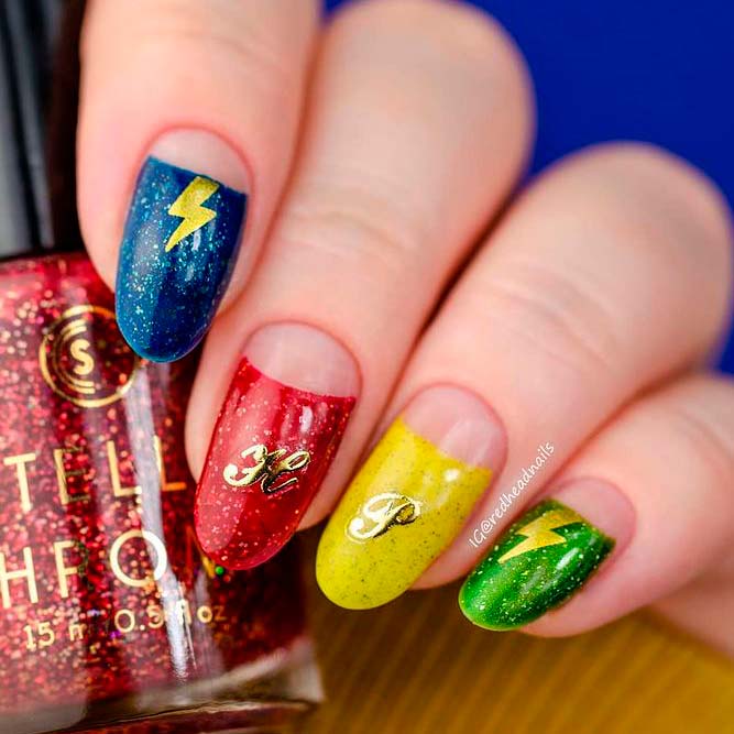 Four Houses Harry Potter Nails