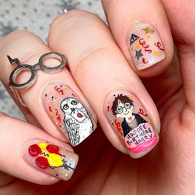 Cute Harry Potter Nails
