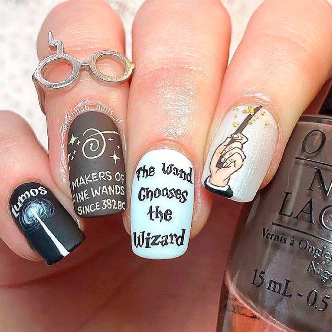 Harry Potter Nail Designs - Wizards