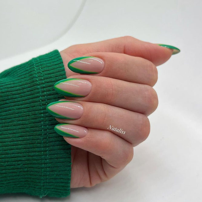 Green Modern Nails