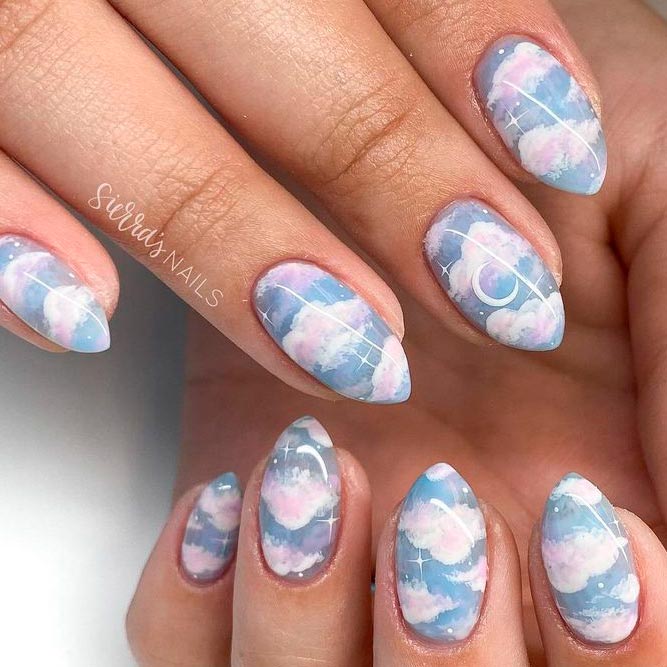 Blue Sky Nails Designs